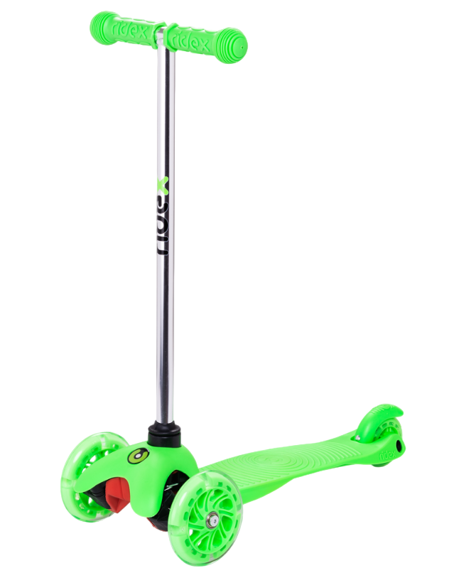 Самокат детский Ridex Zippy 2.0 3D 120/80 мм (Материал: Алюминий, Цвет: Зеленый)